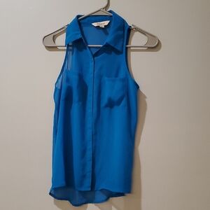 Decree XS Sheer Button Down Top